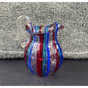 Signed La Fornasotta Murano Art Glass Vase Vintage